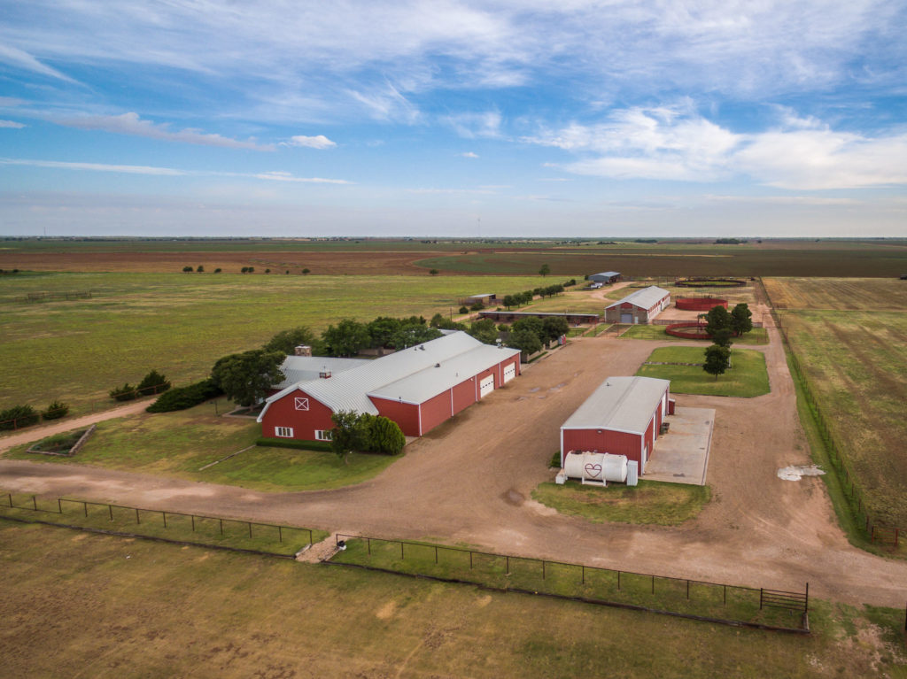 Aerial Photograph of Tierra Del Corazon, a ranch property in Lubbock, TX