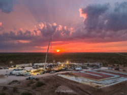 Storm Cloud Sunrise at this Manti-Tarka Fracking Site